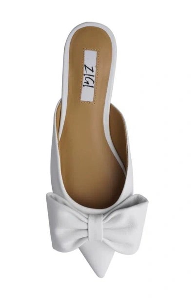 Shop Zigi Mane Bow Mule In White