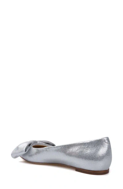 Zigi Manelik Pointed Toe Flat In Silver