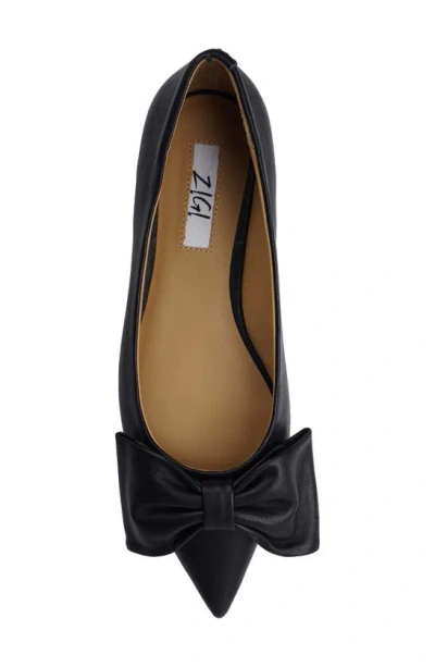 Zigi Manelik Pointed Toe Flat In Black