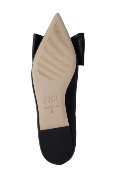 Zigi Manelik Pointed Toe Flat In Black