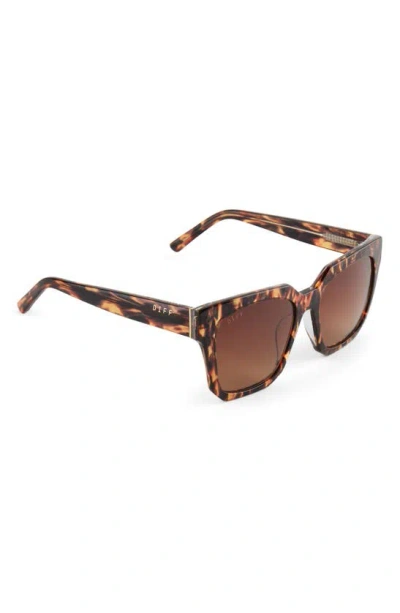 Shop Diff Ariana Ii 54mm Gradient Square Sunglasses In Brown Gradient