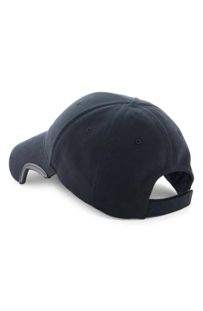 Shop Balenciaga Political Stencil Adjustable Baseball Cap In Black/ White