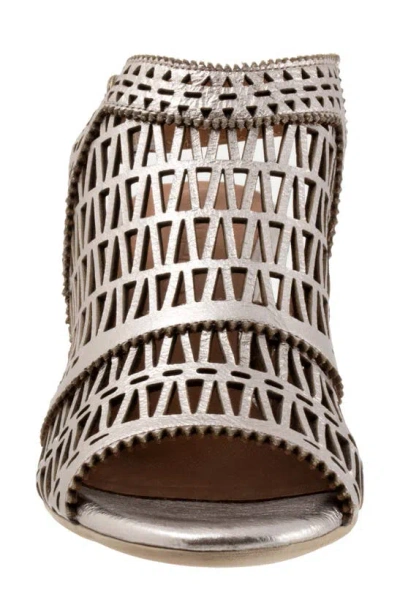 Shop Bueno Candice Ankle Strap Sandal In Dark Silver Metallic