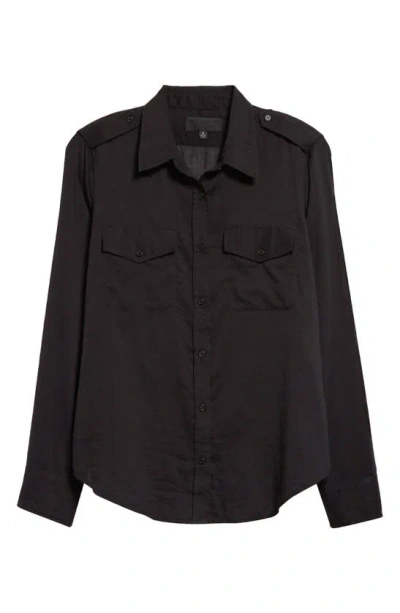 Shop Nili Lotan Jora Cotton Shirt In Black