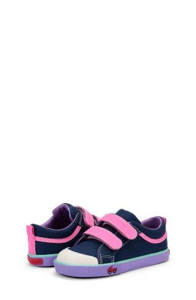 Shop See Kai Run Kids' Robyne Sneaker In Navy/hot Pink