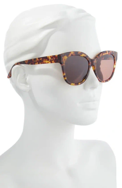 Shop Diff Maya 59mm Round Sunglasses In Amber Tort