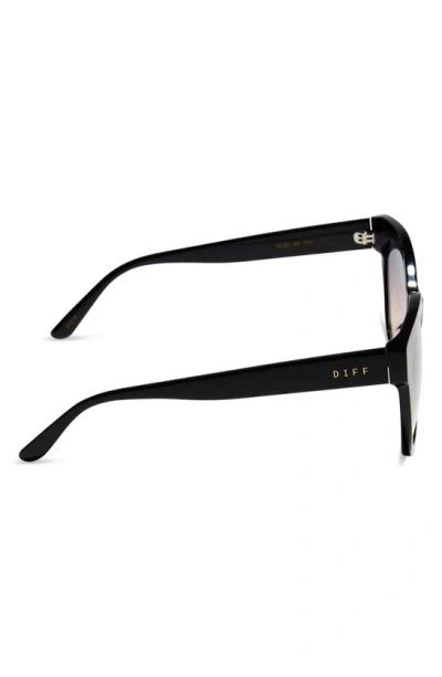 Shop Diff Maya 59mm Round Sunglasses In Black/ Twilight Gradient