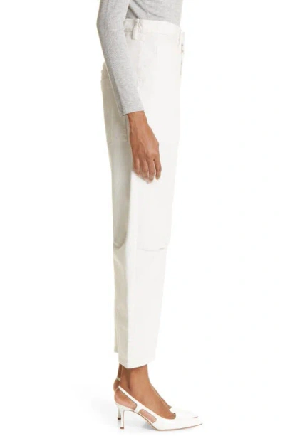 Shop Nili Lotan Shon Stretch Cotton Pants In White