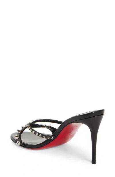 Shop Christian Louboutin Tatoosh Spike Slide Sandal In Black