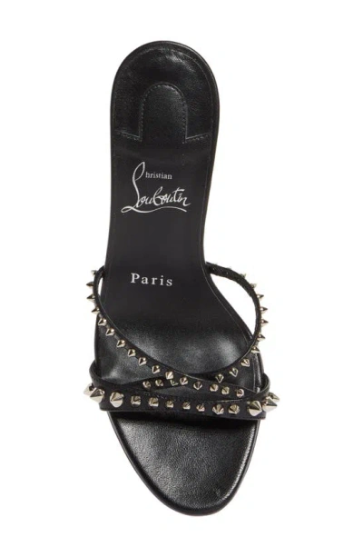 Christian Louboutin Tatoosh Spike Slide Sandal In Black