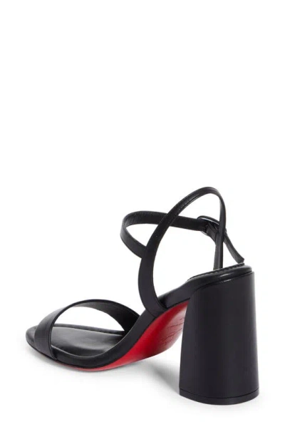 Christian Louboutin Womens Black Miss Sabina 85 Patent-leather Heeled Sandals In Black