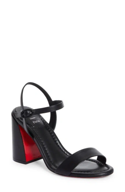 Christian Louboutin Womens Black Miss Sabina 85 Patent-leather Heeled Sandals In Black