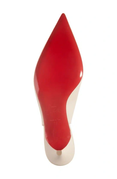 Christian Louboutin Sporty Kate 55 Leather Slingback Pumps In Leche