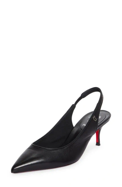 Christian Louboutin Women Sporty Kate Sling 55 Leather Slingback Pumps In Black
