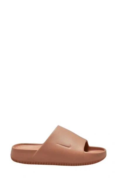 Shop Nike Calm Slide Sandal In Terra Blush/ Terra Blush