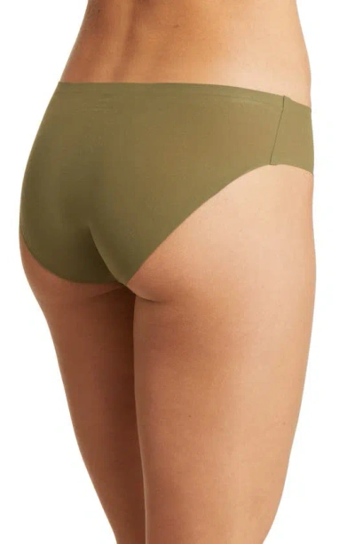 Shop Chantelle Lingerie Soft Stretch Bikini In Army Khaki-wq