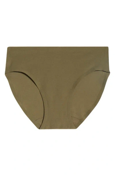 Shop Chantelle Lingerie Soft Stretch Bikini In Army Khaki-wq