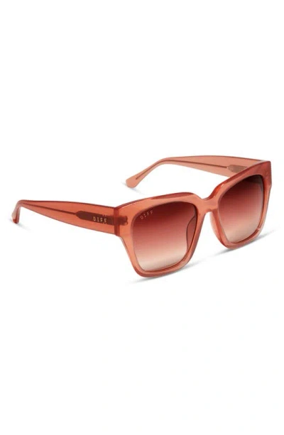 Shop Diff Bella Ii 54mm Square Sunglasses In Dusk / Dusk Gradient