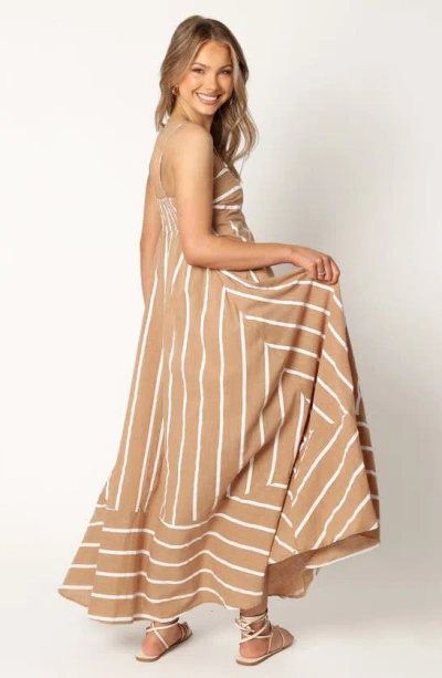 Petal And Pup Petal & Pup Brea Stripe Maxi Dress In Brown