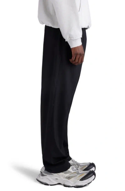 Shop Balenciaga Elastic Waist Wool Ripstop Pants In Black