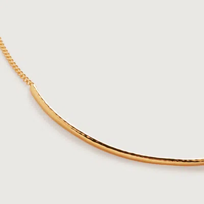 Shop Monica Vinader Gold Deia Curve Necklace 41-46cm/16-18'
