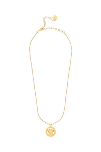 Shop Versace "medusa '95 Pendant Necklace In Oro