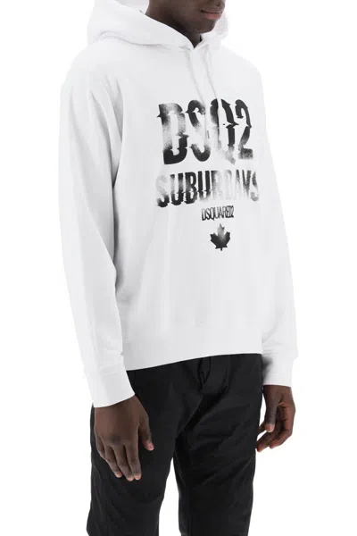 Shop Dsquared2 "suburbans Cool Fit Sweatshirt In Bianco
