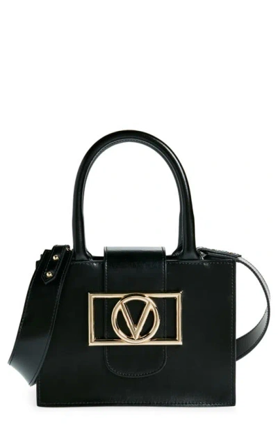 Shop Valentino By Mario Valentino Aimee Super V Leather Satchel In Black