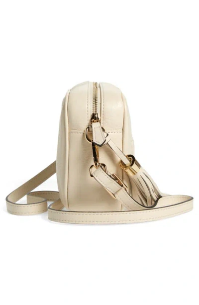 Shop Valentino By Mario Valentino Mia Embossed Leather Crossbody Bag In Warm Milk