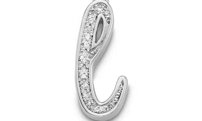 Monica Vinader Diamond Alphabet Pendant In Sterling Silver