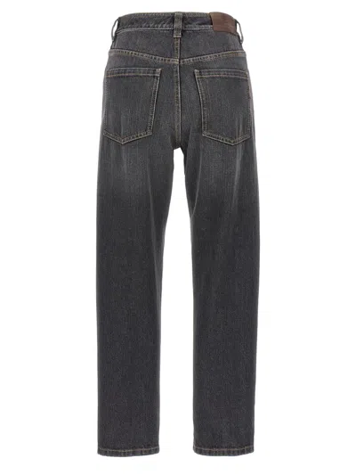 Shop Brunello Cucinelli 'monile' Jeans In Gray