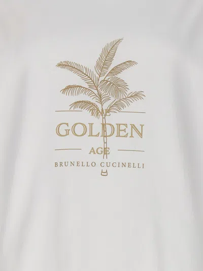 Shop Brunello Cucinelli Printed T-shirt In White
