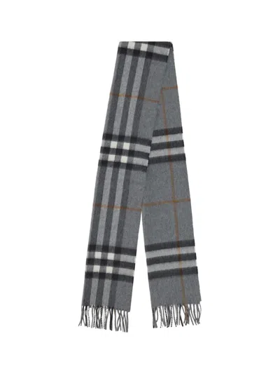 Shop Burberry Scarves In Grey