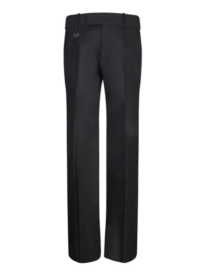 Shop Burberry Trousers In Black