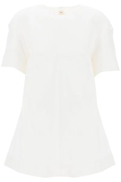 Shop Marni Cocoon Cady Dress In Bianco