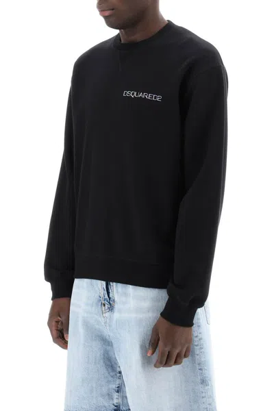 Shop Dsquared2 Cool Fit Printed Sweatshirt In Nero