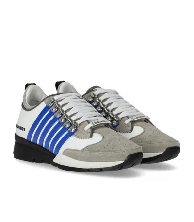 Shop Dsquared2 Legendary White Grey Blue Sneaker