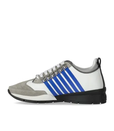 Shop Dsquared2 Legendary White Grey Blue Sneaker
