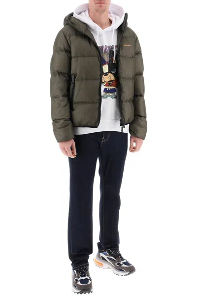 Shop Dsquared2 Ripstop Puffer Jacket In Green