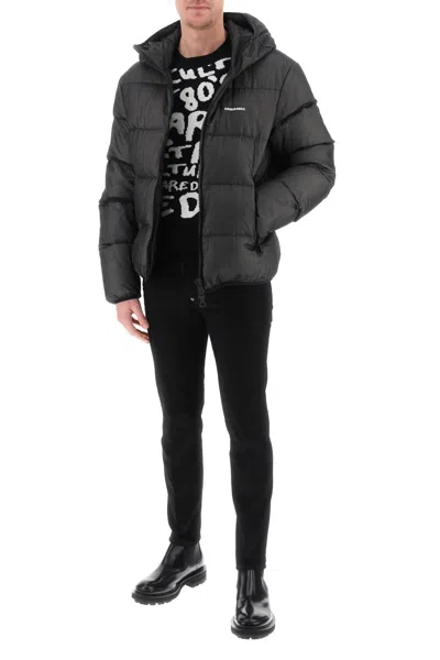 Shop Dsquared2 Ripstop Puffer Jacket In Black