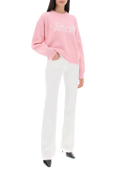 Shop Versace 1978 Re-edition Wool Sweater In Pink