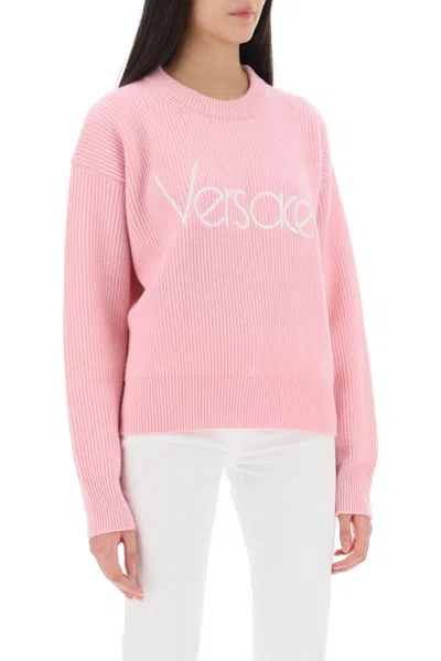 Shop Versace 1978 Re-edition Wool Sweater In Pink