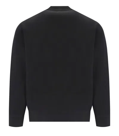 Shop Emporio Armani Drawing Black Sweatshirt
