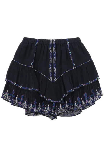 Shop Isabel Marant Étoile "jocadia Shorts With Embroidery And In Black