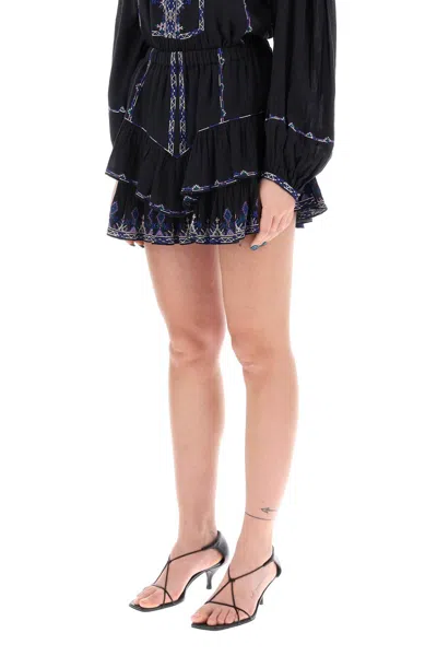 Shop Isabel Marant Étoile "jocadia Shorts With Embroidery And In Black