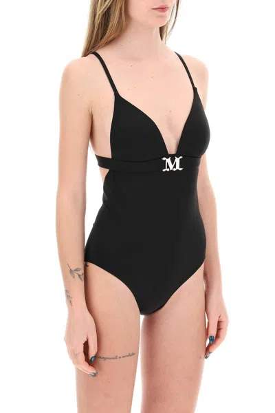 Shop Max Mara One-piece Swimsuit With Cup In Black