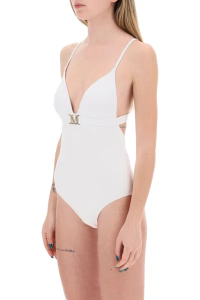 Shop Max Mara One-piece Swimsuit With Cup In White