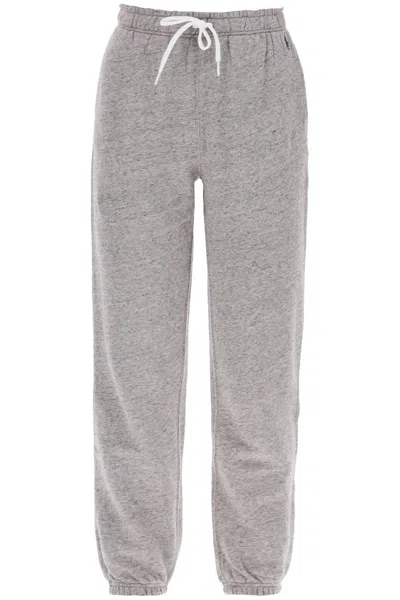 Shop Polo Ralph Lauren "sporty Pants With Embroidered Logo In Grey