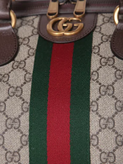 Shop Gucci Travel Bag In Beige