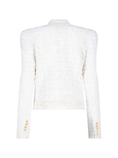 Shop Balmain Jacket In White